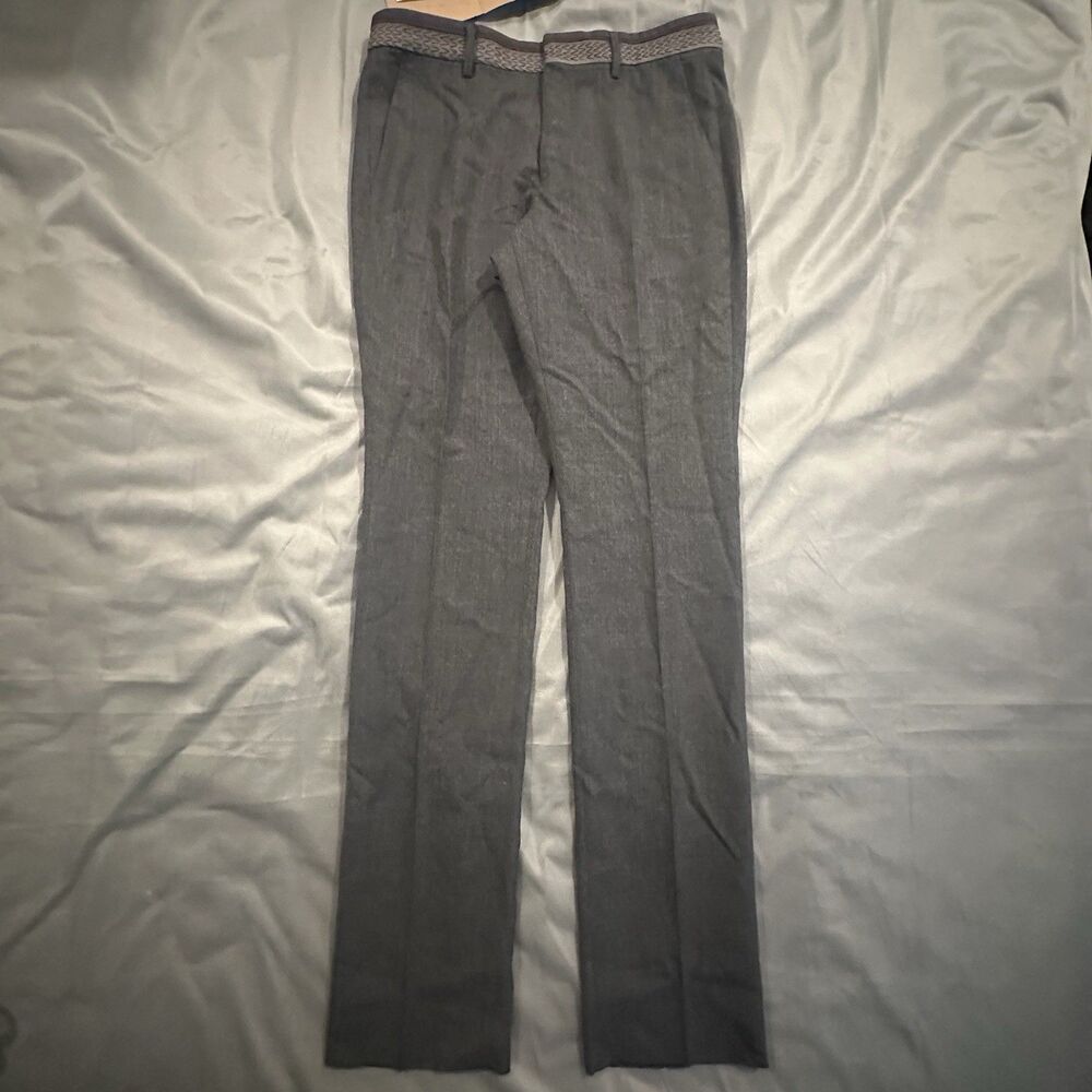Burberry London Pants Mens 48 Gray Wool Chino Dress Trousers Made in Italy